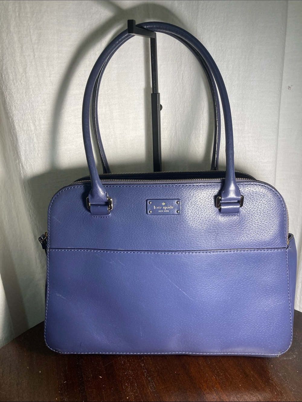 kate spade cobalt purple leather dome satchel Beautiful